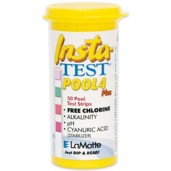 INSTA-TEST POOL 4 PLUS TEST STRIPS LAMOTTE (YELLOW)